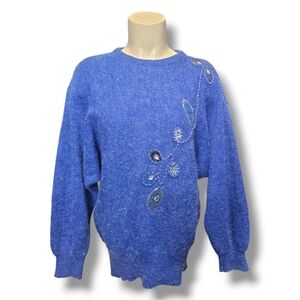 EMOS of London vintage beaded sweater. Medium